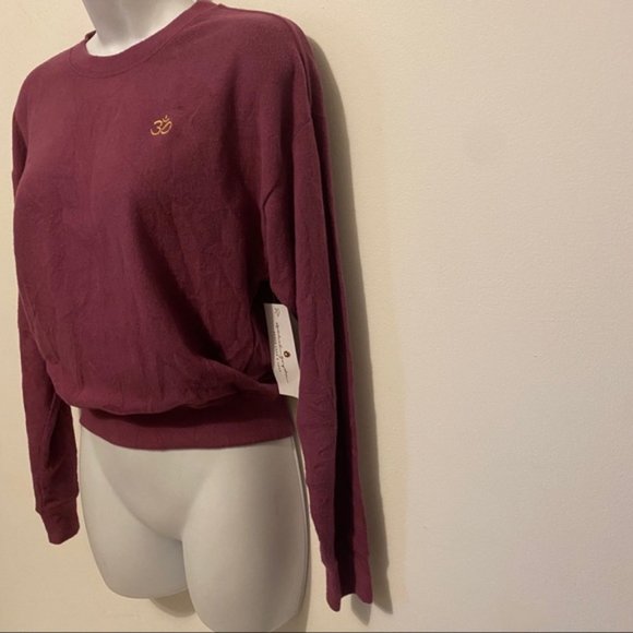 NWT Spiritual Gangster Om Malibu Soft Purple Pullover relaxed Crew Neck size XS - Picture 3 of 16
